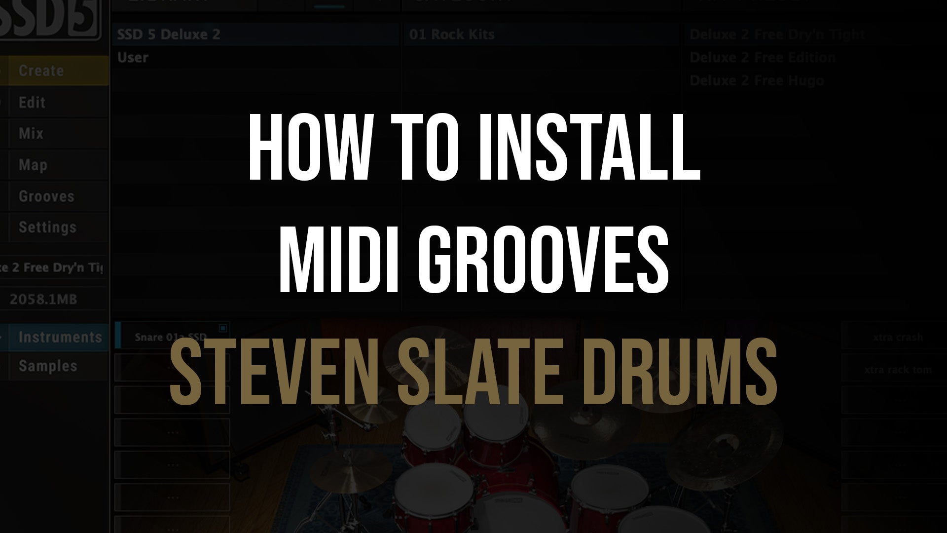 How to install Loudstakk MIDI Grooves into Steven Slate Drums 5